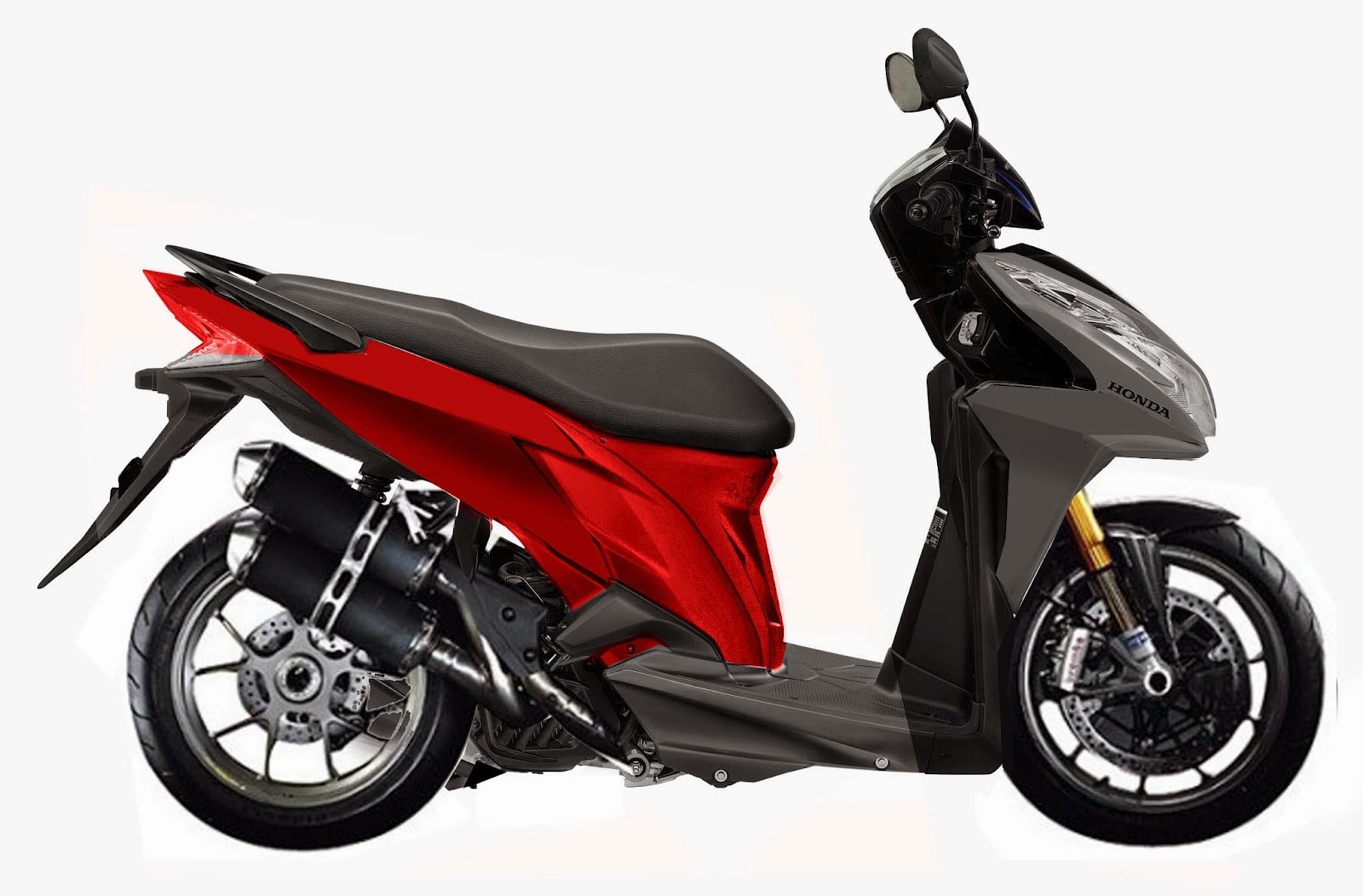 Download 88+ Modifikasi Vario Merah Hitam Terlengkap | Motor Glugu